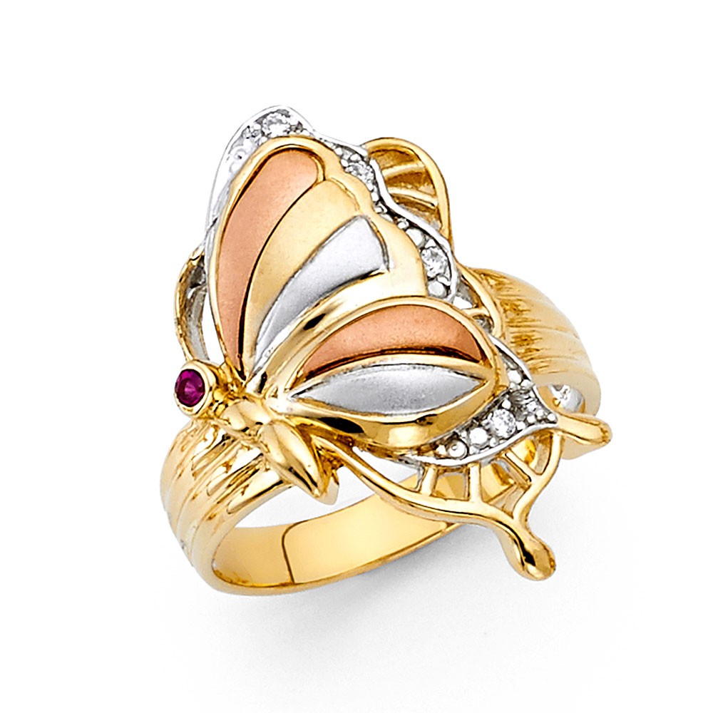 butterfly gold ring
