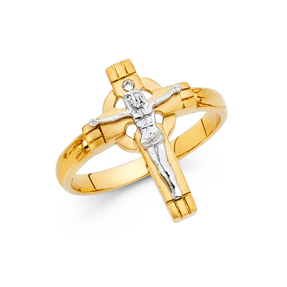 14 k Catholic gold ring