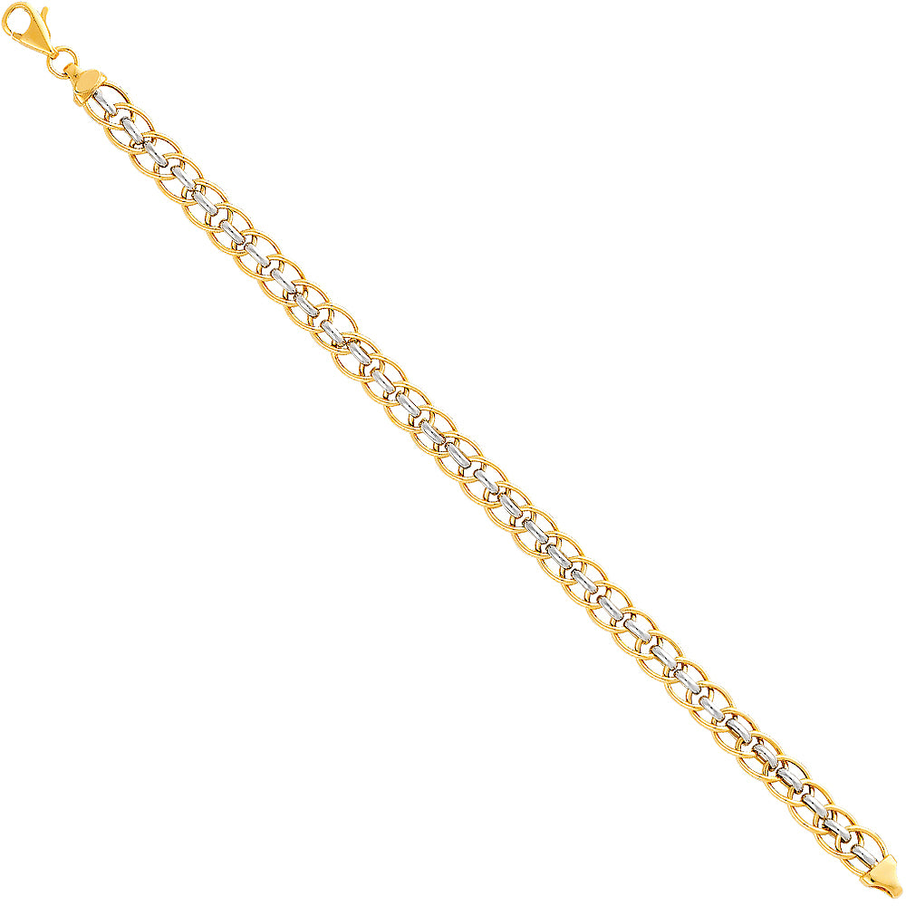 14K Yellow Gold Assorted Fancy Bracelet - AB13
