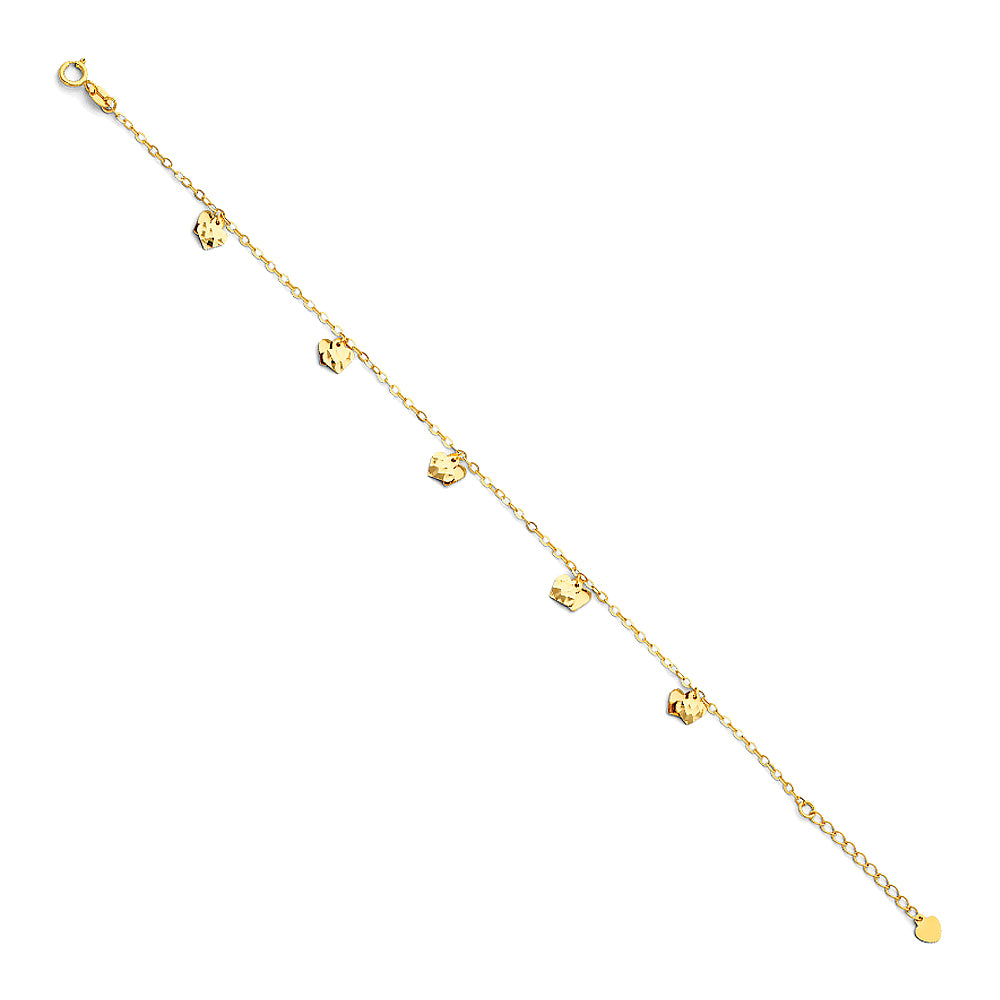14K Yellow Gold Assorted Fancy Bracelet - AB37