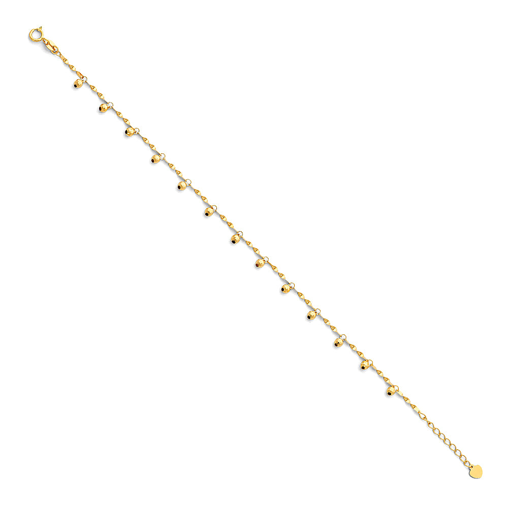 14K Yellow Gold Assorted Fancy Bracelet - AB42