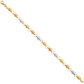 14K Yellow Gold Assorted Fancy Bracelet - AB54