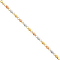 14K Yellow Gold Assorted Fancy Bracelet - AB57