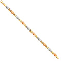 14K Yellow Gold Assorted Fancy Bracelet - AB59