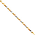 14K Yellow Gold Assorted Fancy Bracelet - AB66