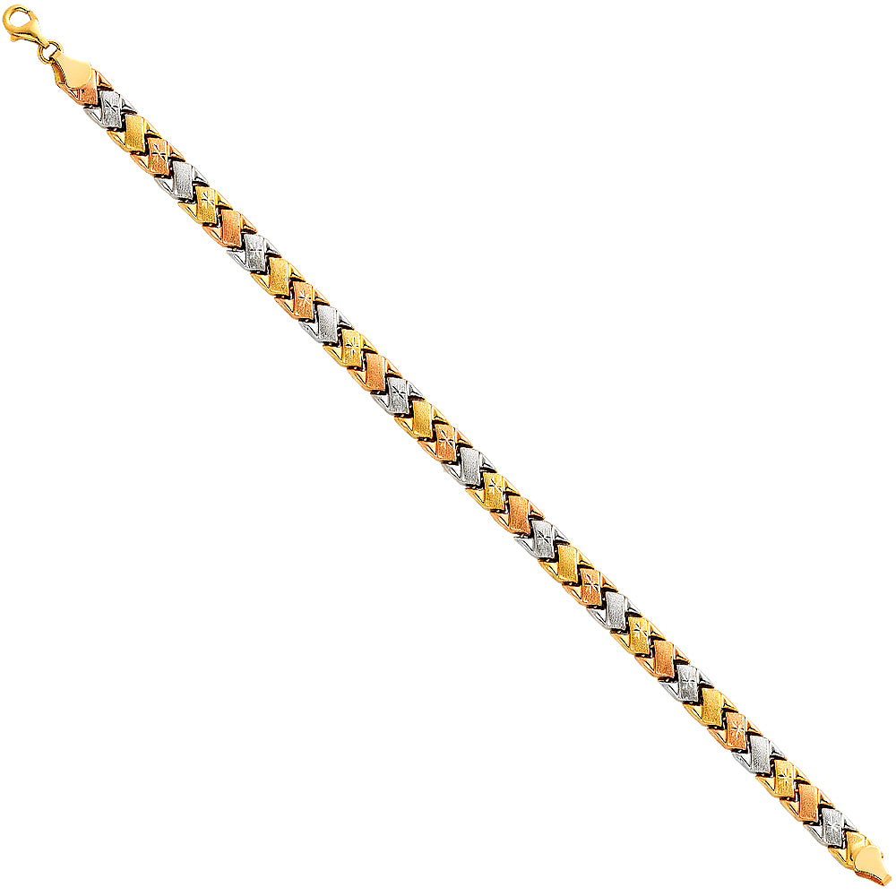 14K Yellow Gold Assorted Fancy Bracelet - AB68