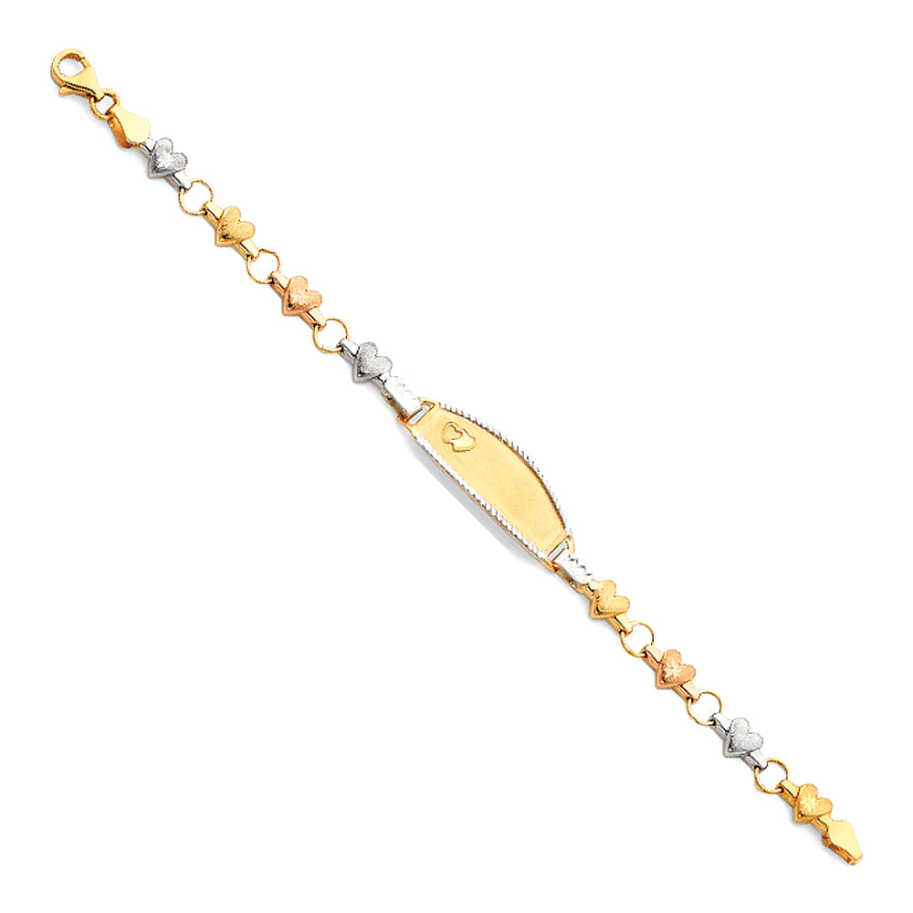 14K Yellow Gold Baby ID Bracelet - AB70