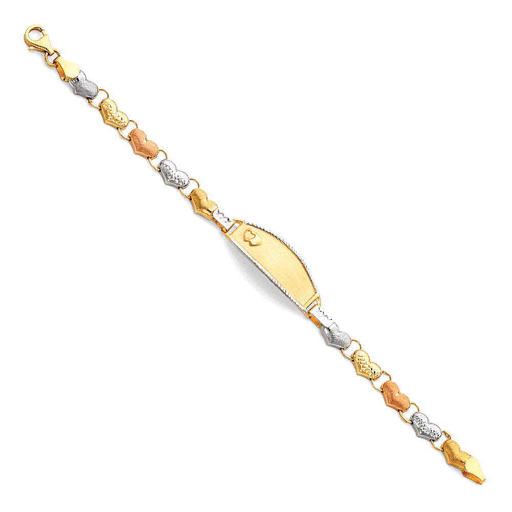 14K Yellow Gold Baby ID Bracelet - AB72