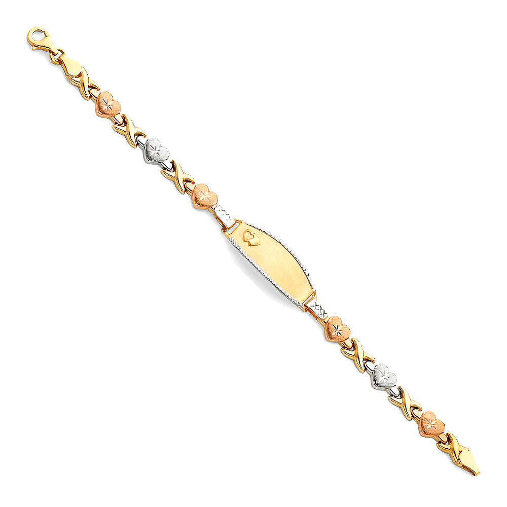14K Yellow Gold Baby ID Bracelet - AB73