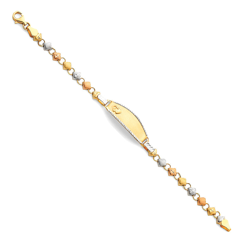 14K Yellow Gold Baby ID Bracelet - AB74