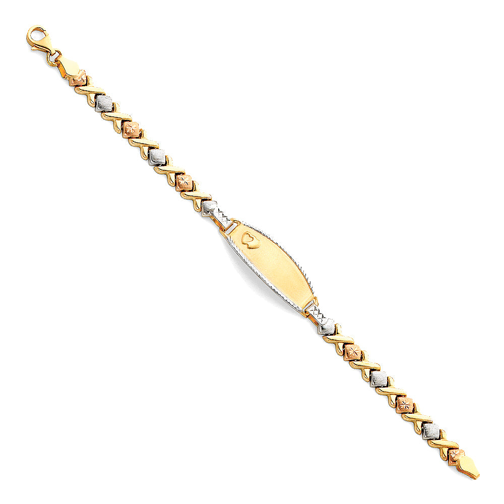 14K Yellow Gold Baby ID Bracelet - AB75