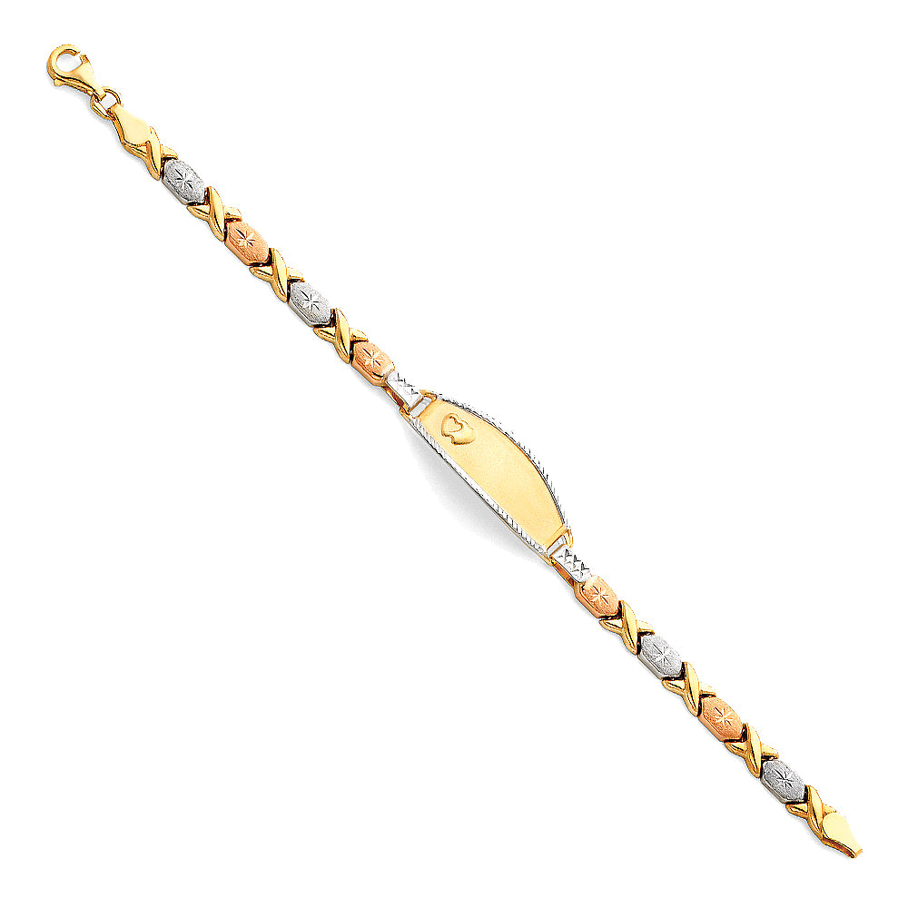 14K Yellow Gold Baby ID Bracelet - AB76