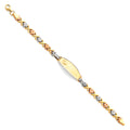 14K Yellow Gold Baby ID Bracelet - AB79