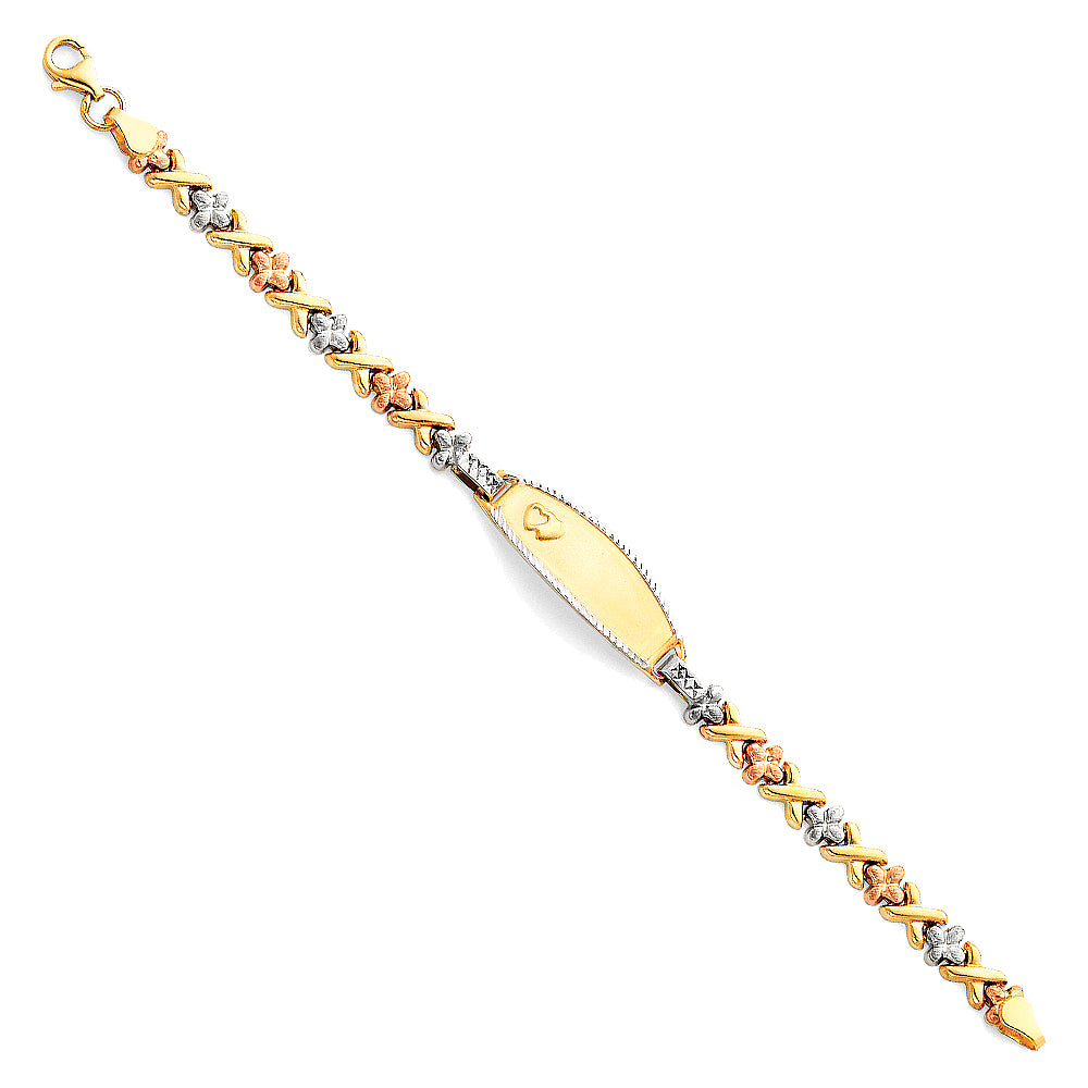 14K Yellow Gold Baby ID Bracelet - AB79
