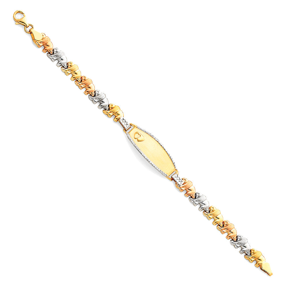 14K Yellow Gold Baby ID Bracelet - AB80