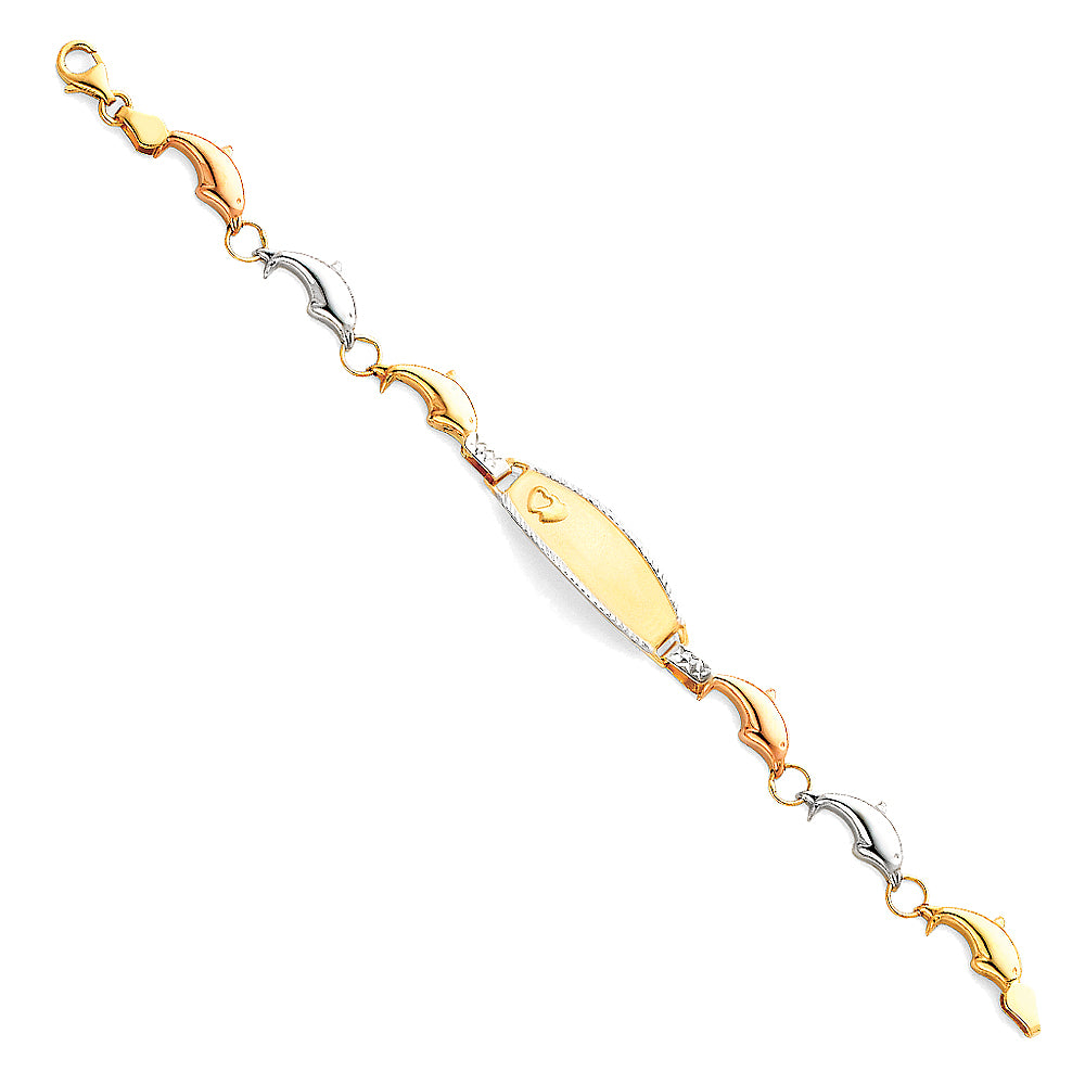 14K Yellow Gold Baby ID Bracelet - AB81