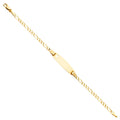 14K Yellow Gold Baby ID Bracelet - AB86