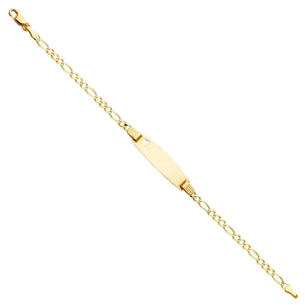 14K Yellow Gold Baby ID Bracelet - AB86