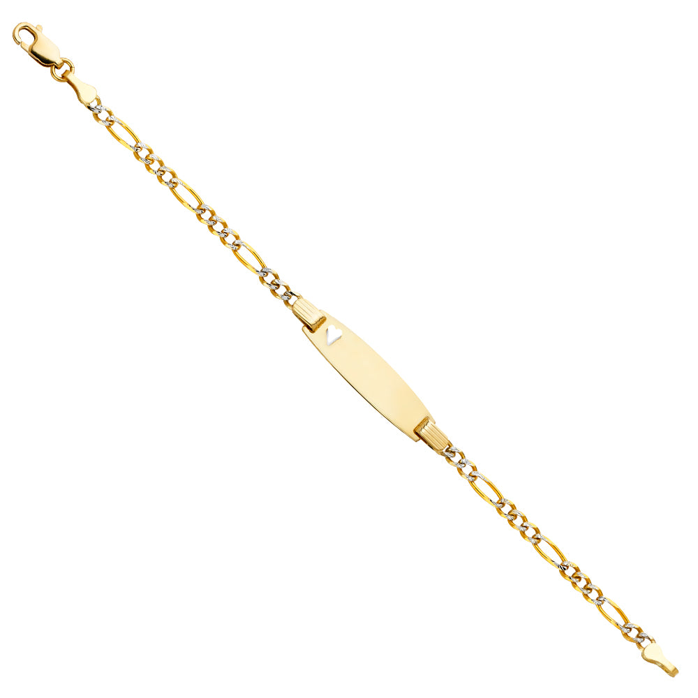 14K Yellow Gold Baby ID Bracelet - AB87