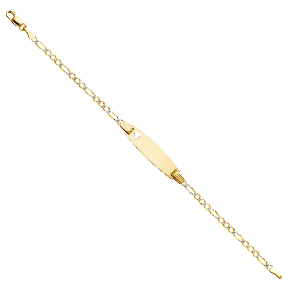 14K Yellow Gold Baby ID Bracelet - AB88