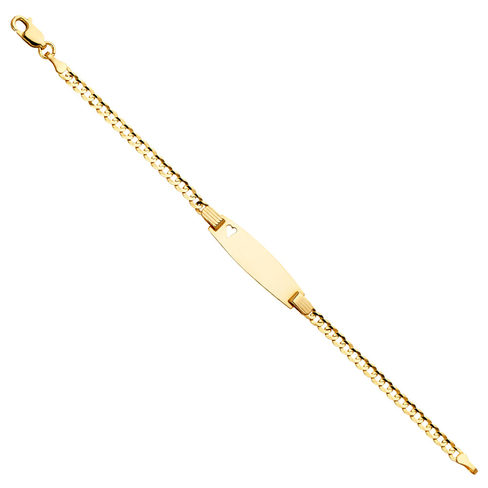 14K Yellow Gold Baby ID Bracelet - AB89