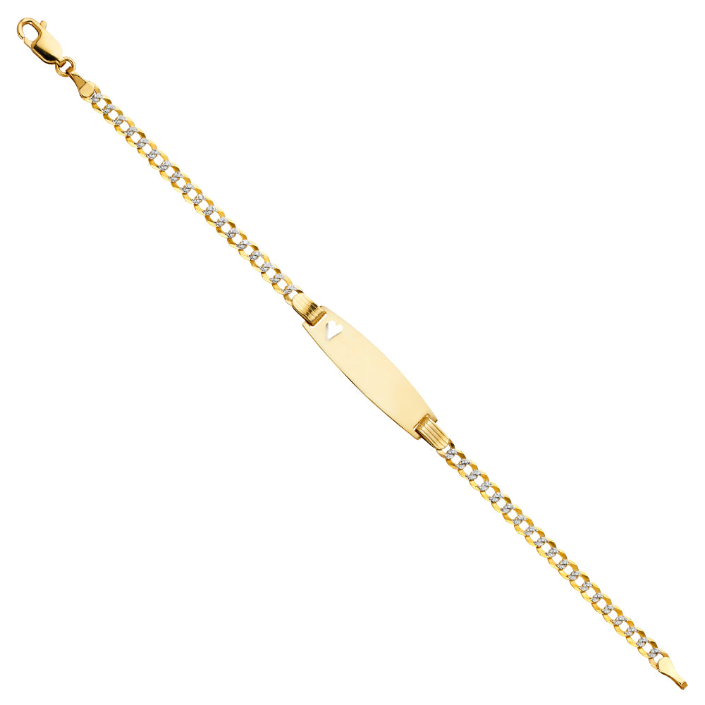 14K Yellow Gold Baby ID Bracelet - AB91