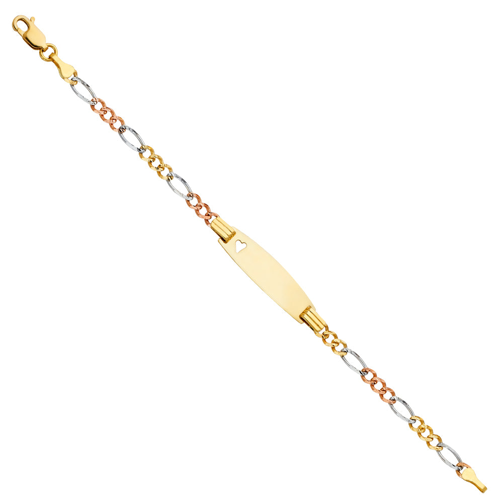 14K Yellow Gold Baby ID Bracelet - AB93