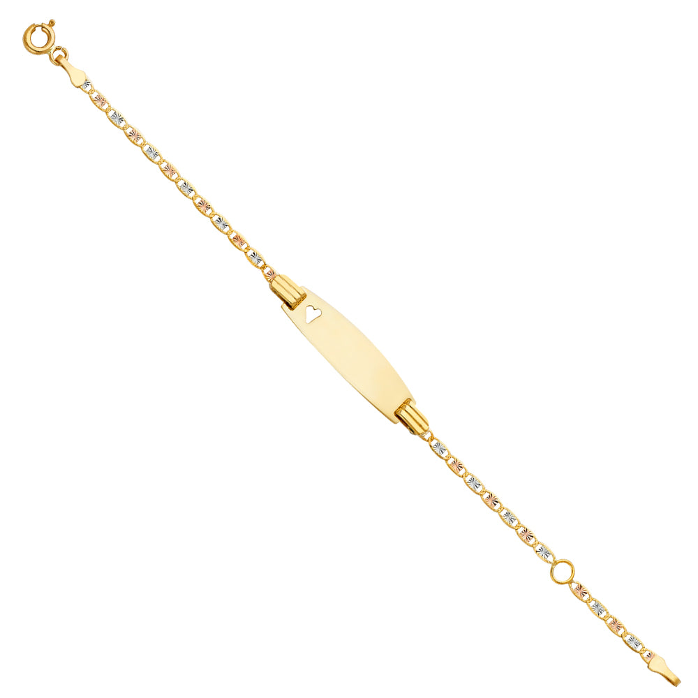 14K Yellow Gold Baby ID Bracelet - AB95