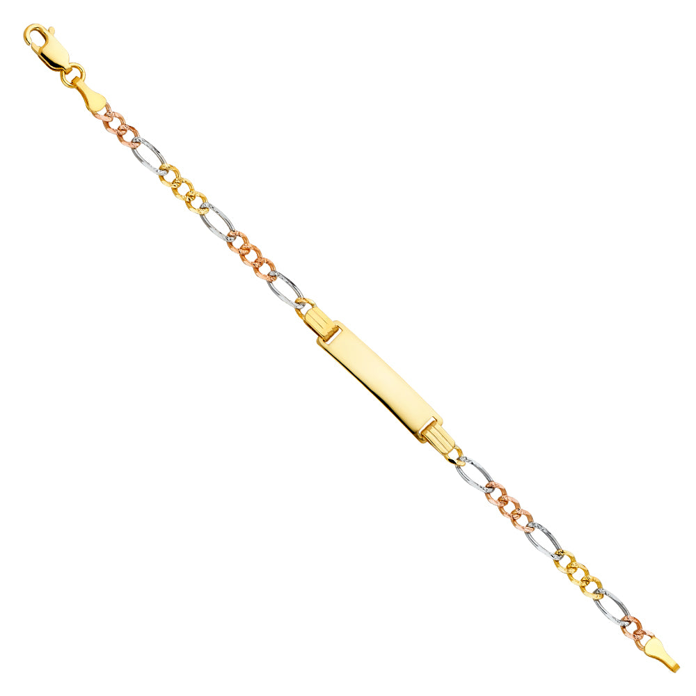 14K Yellow Gold Baby ID Bracelet - AB97