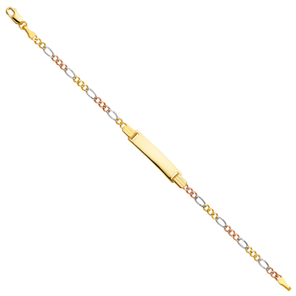 14K Yellow Gold Baby ID Bracelet - AB98