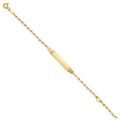 14K Yellow Gold Baby ID Bracelet - AB99
