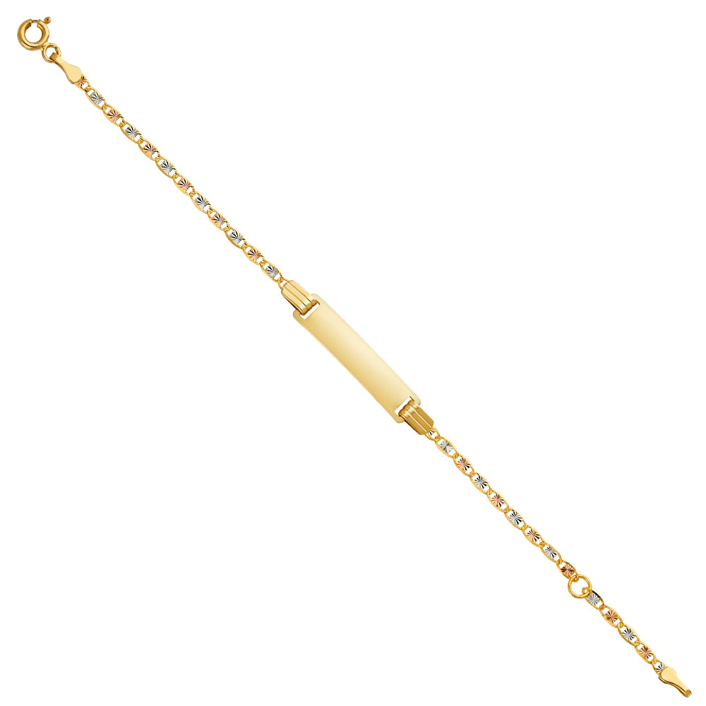 14K Yellow Gold Baby ID Bracelet - AB99