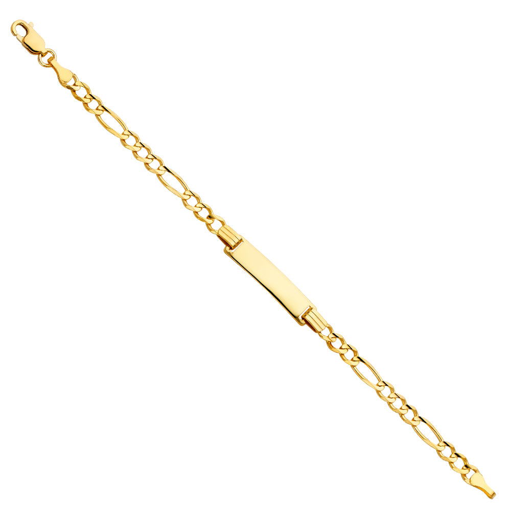 14K Yellow Gold Baby ID Bracelet - AB101