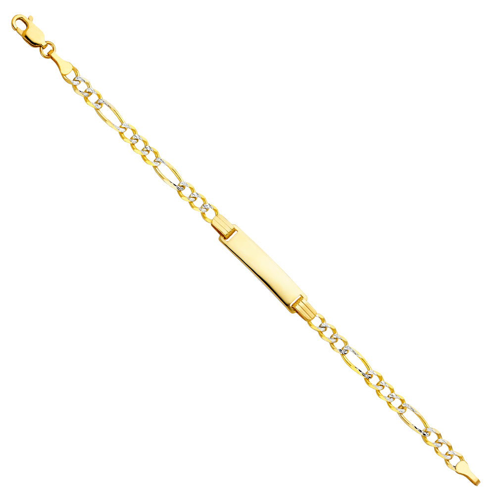 14K Yellow Gold Baby ID Bracelet - AB104