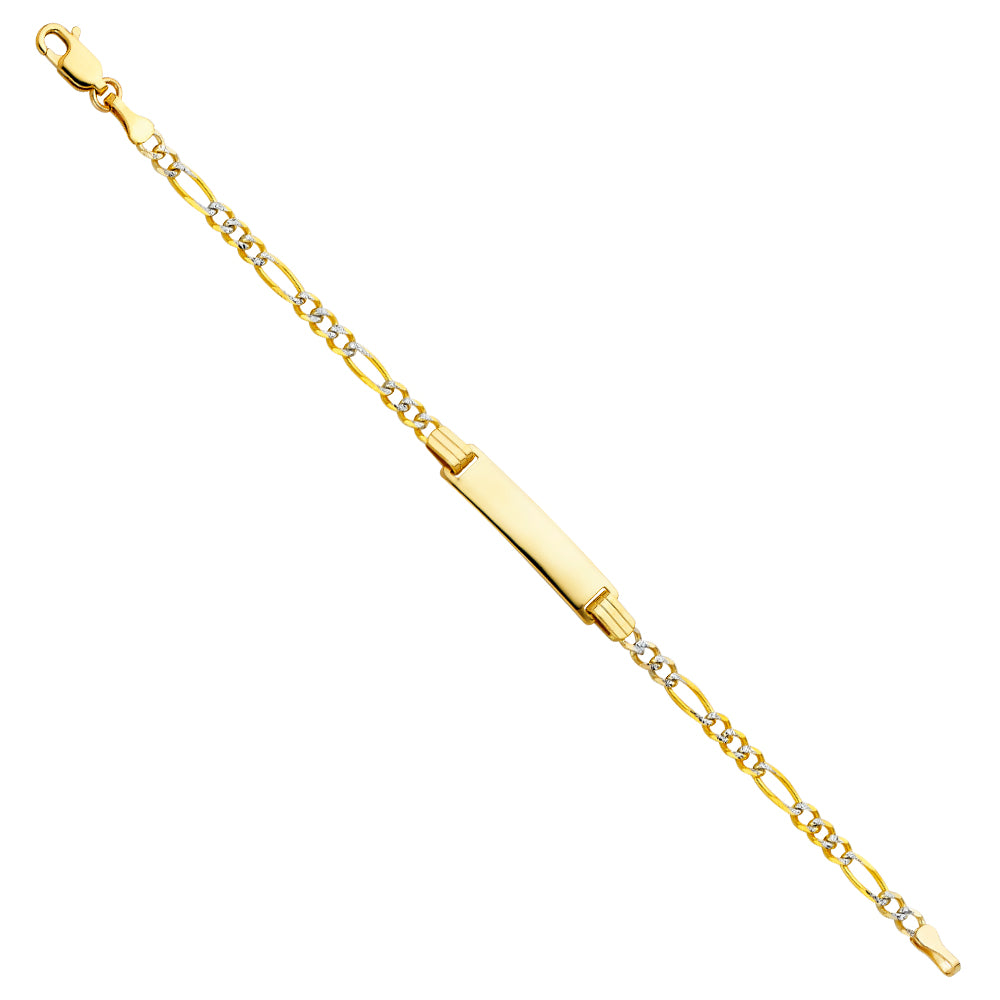 14K Yellow Gold Baby ID Bracelet - AB105