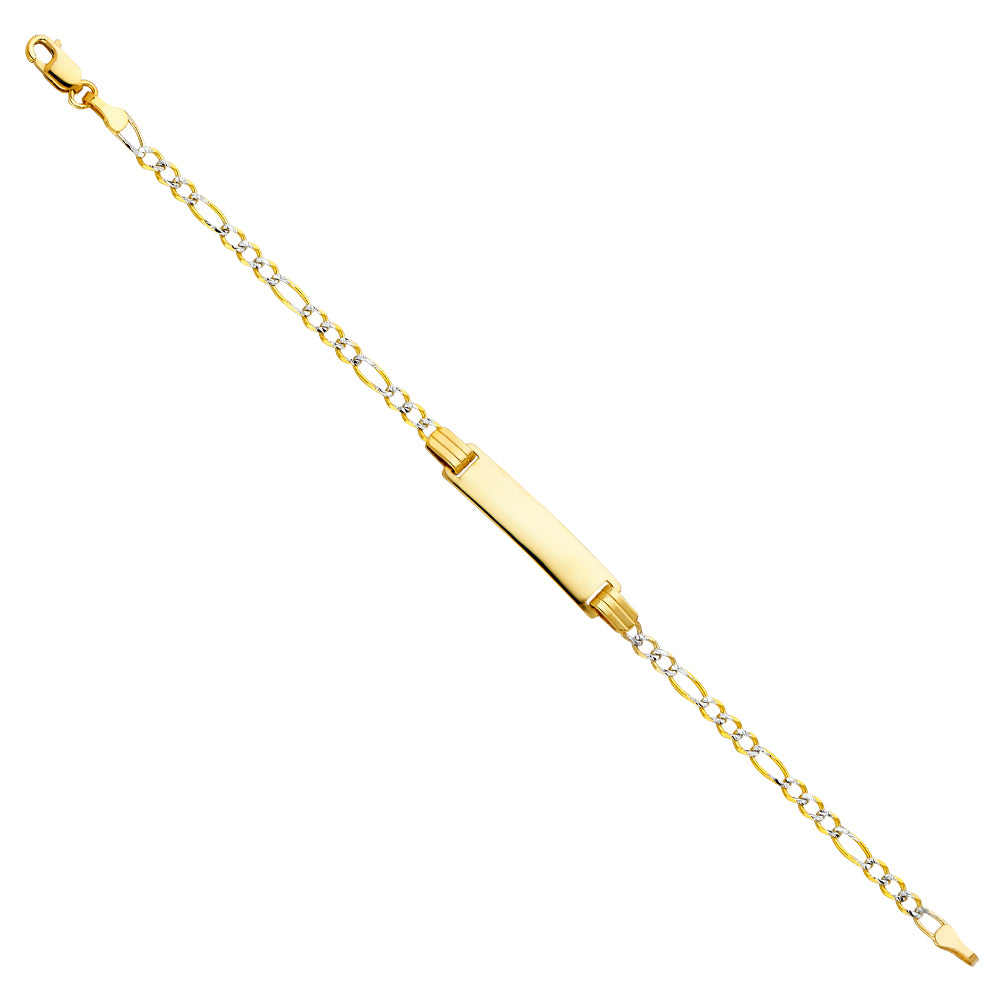 14K Yellow Gold Baby ID Bracelet - AB106