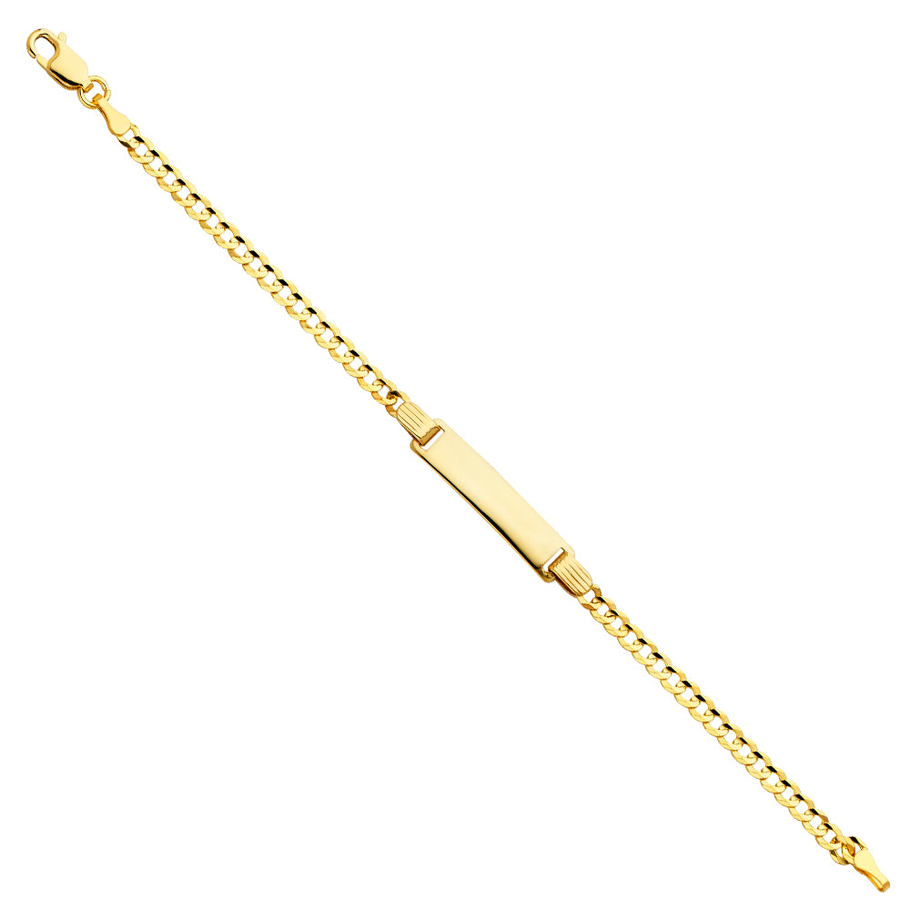 14K Yellow Gold Baby ID Bracelet - AB107