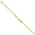 14K Yellow Gold Baby ID Bracelet - AB108