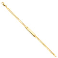 14K Yellow Gold Baby ID Bracelet - AB109