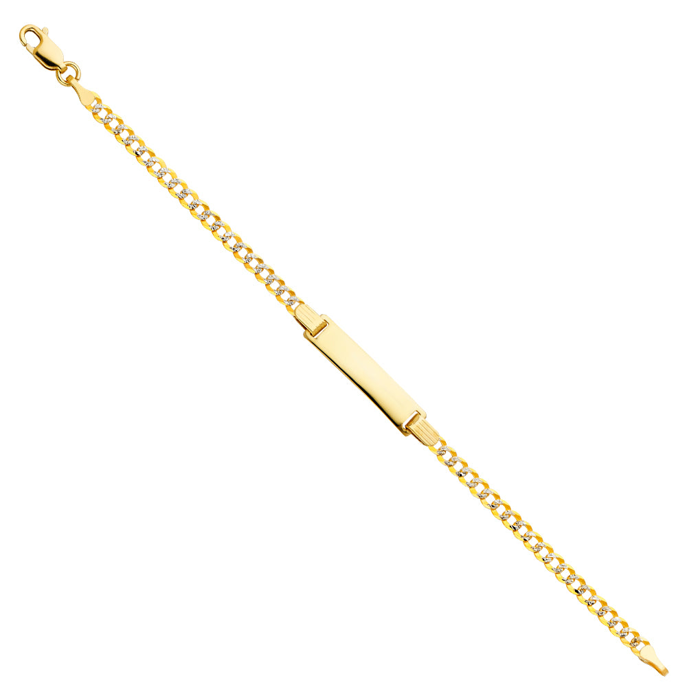14K Yellow Gold Baby ID Bracelet - AB109
