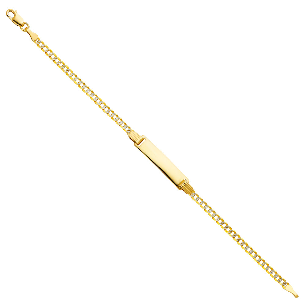 14K Yellow Gold Baby ID Bracelet - AB110