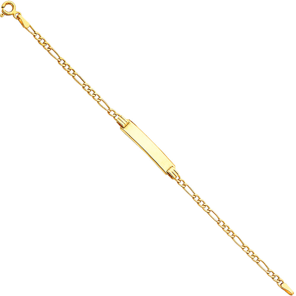 14K Yellow Gold Baby ID Bracelet - AB118