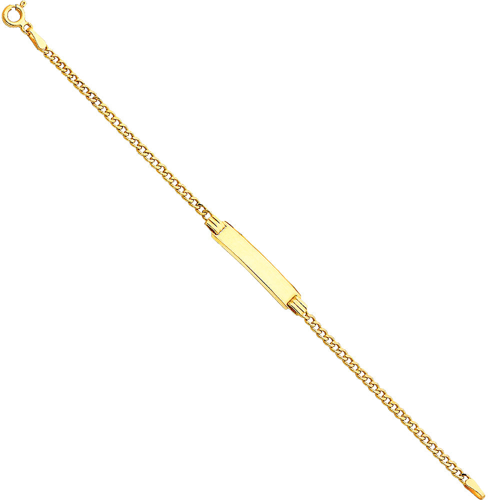 14K Yellow Gold Baby ID Bracelet - AB120