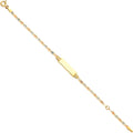 14K Yellow Gold Baby ID Bracelet - AB127