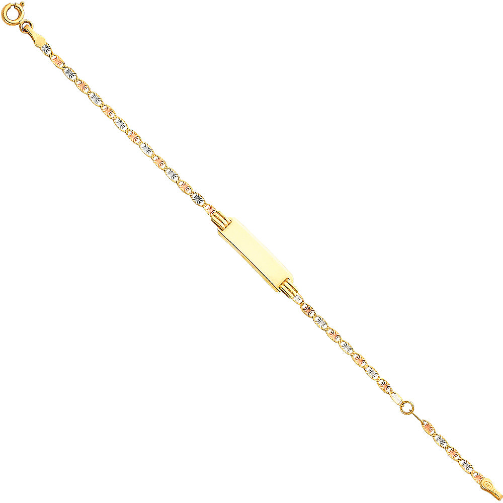 14K Yellow Gold Baby ID Bracelet - AB127