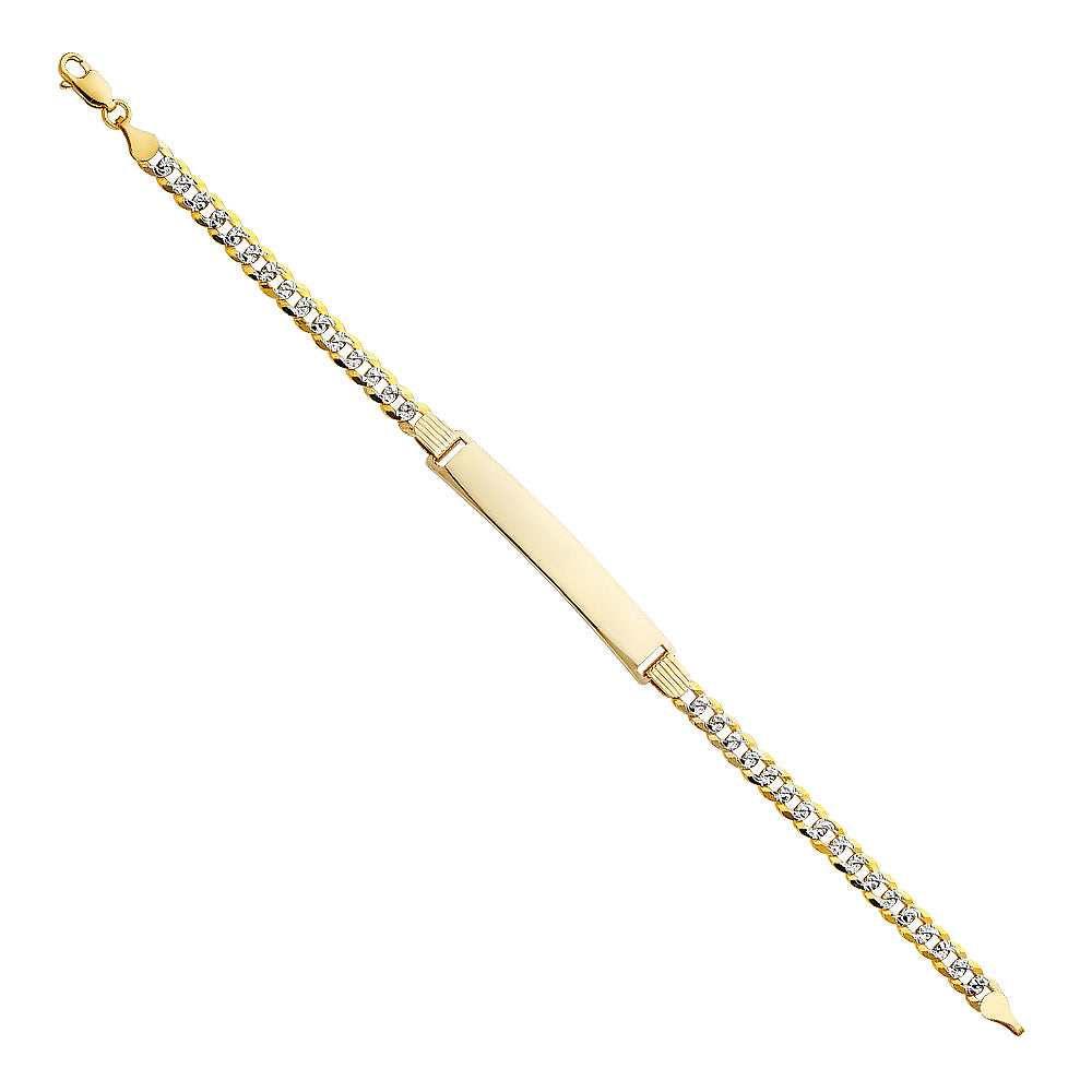14K Yellow Gold Men's & Link Bracelet - AB143