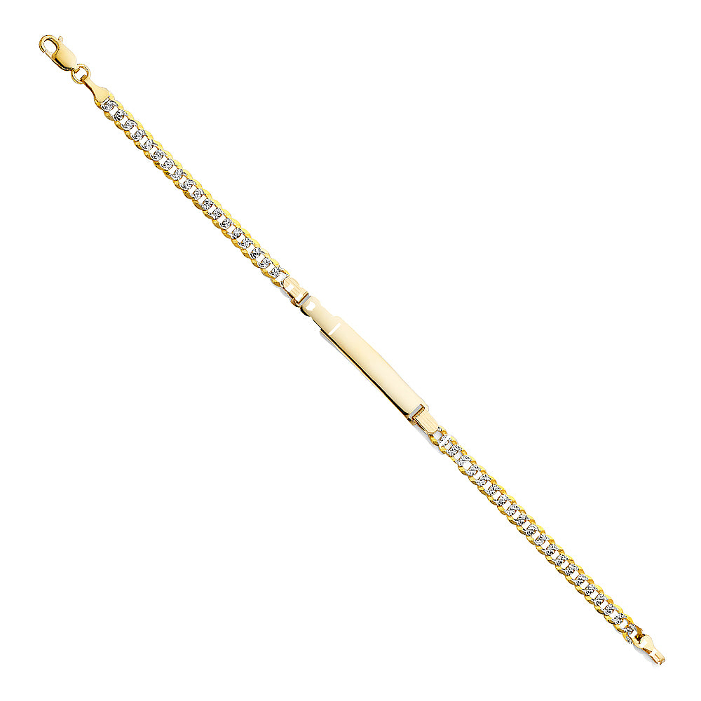 14K Yellow Gold Men's & Link Bracelet - AB144