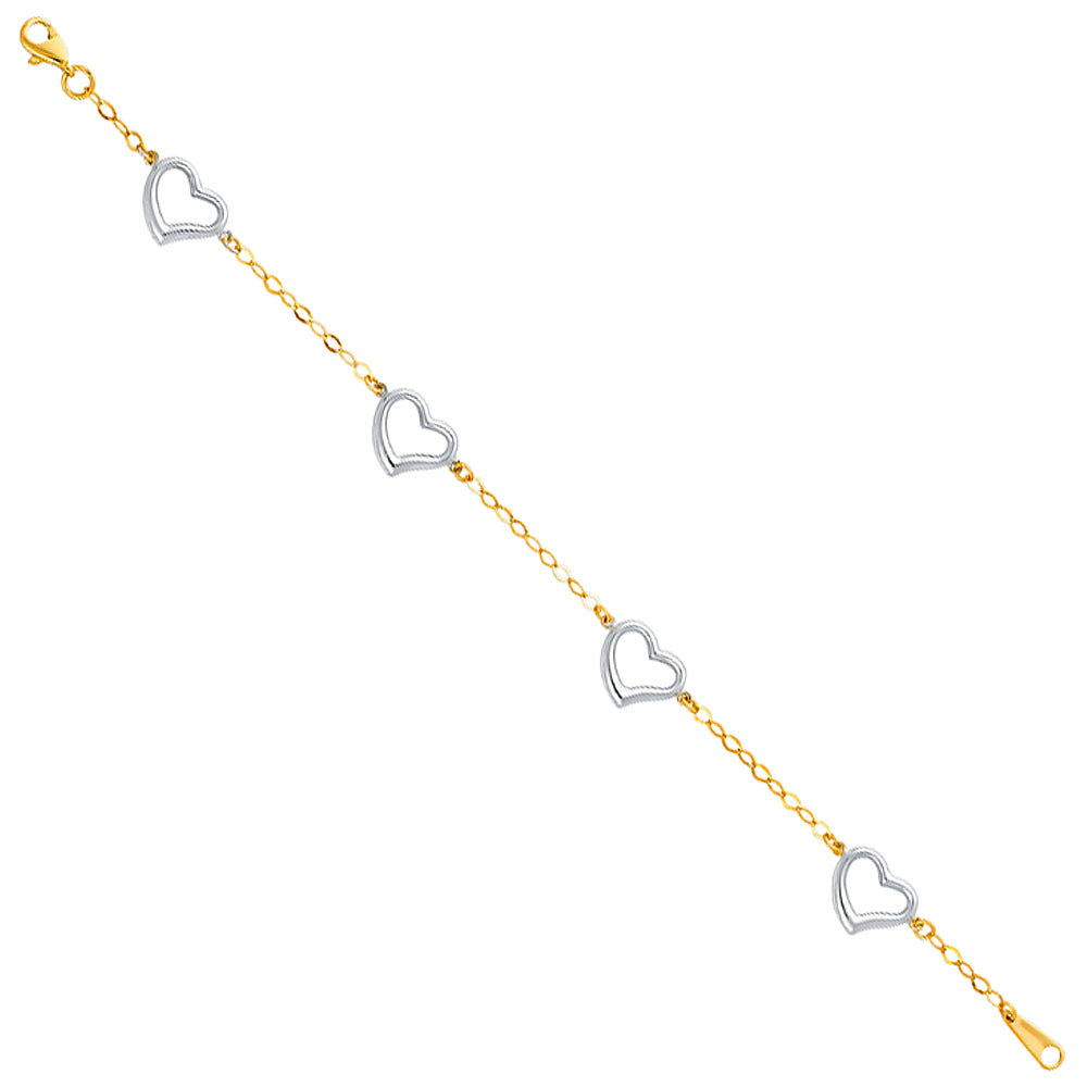 14K Yellow Gold Light Necklace & Bracelet - AB172