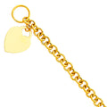 14K Yellow Gold Hollow Necklace & Bracelet - AB181