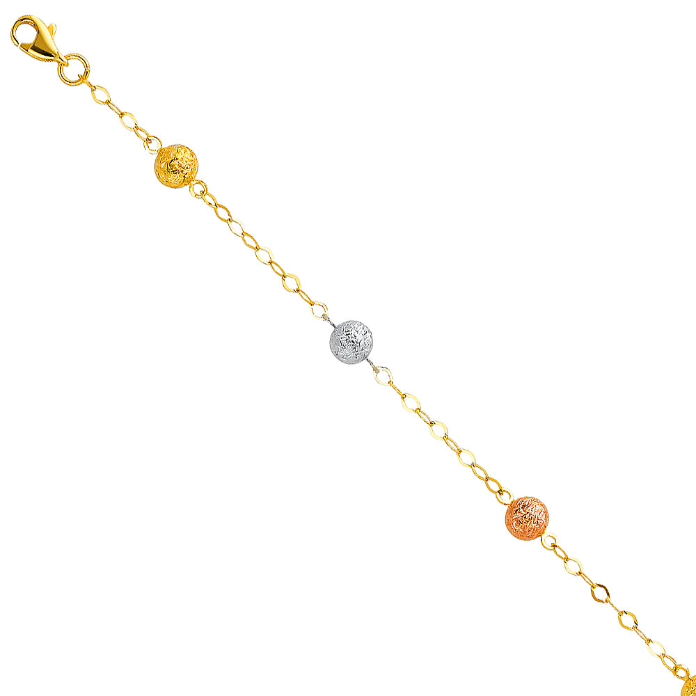 14K Yellow Gold Light Necklace & Bracelet - AB187